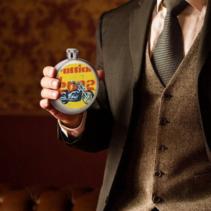 Fiaschetta Rotonda Personalizzata 5oz | Acciaio Inox & Stampa UV