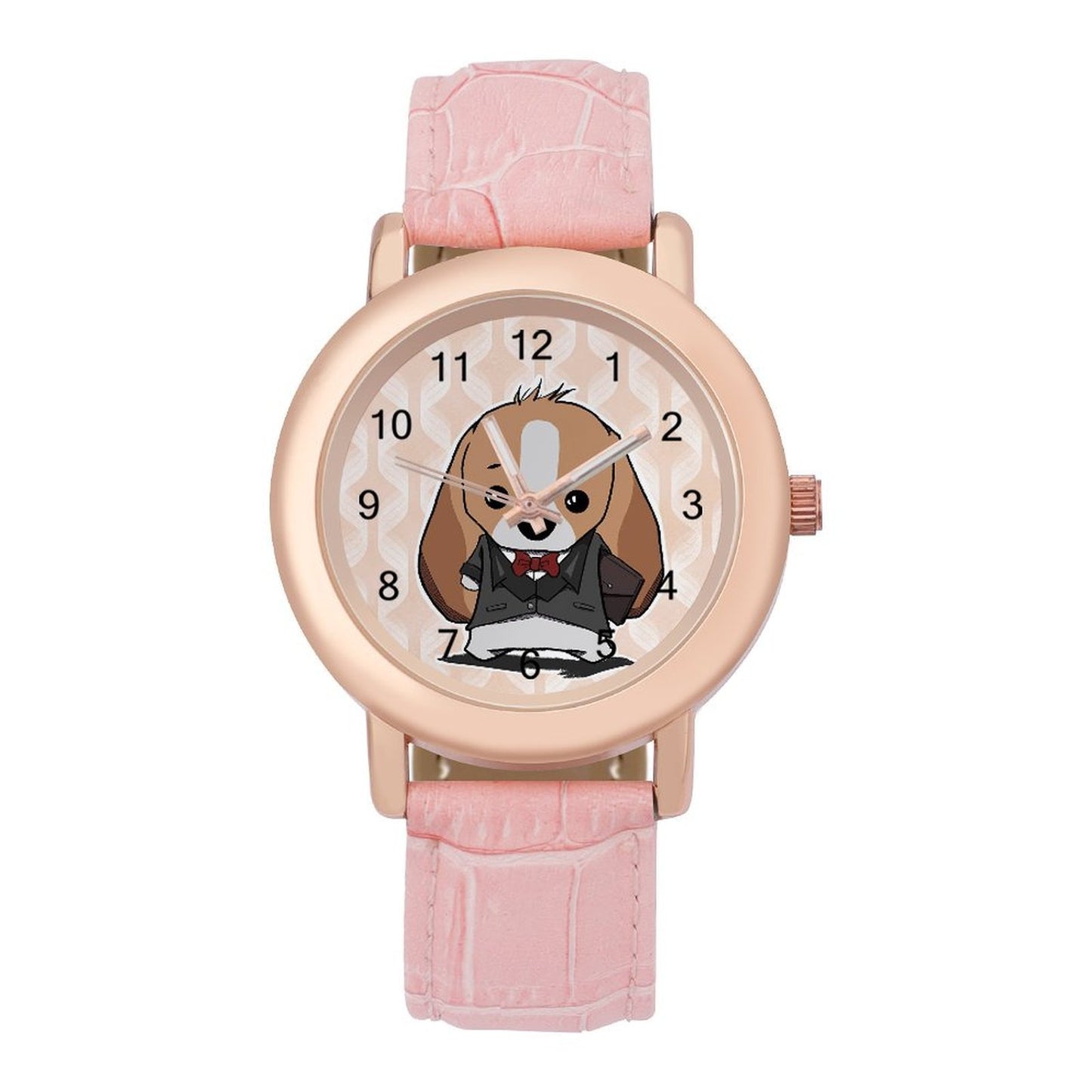 Orologio da Donna Personalizzato con Cinturino in Pelle Rosa