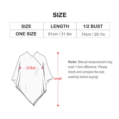 Mantello Personalizzato con Frange | Poncho Elegante da Donna