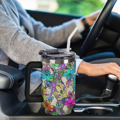 Tazza Termica da Viaggio in Acciaio Inox Personalizzata con Cannuccia