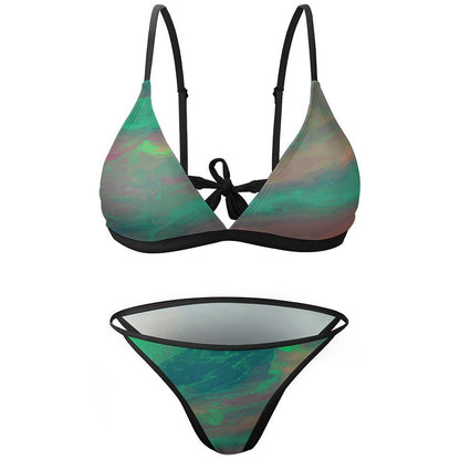 Bikini Spalline Sottili Personalizzato | Due Pezzi Vita Bassa Cool-Touch