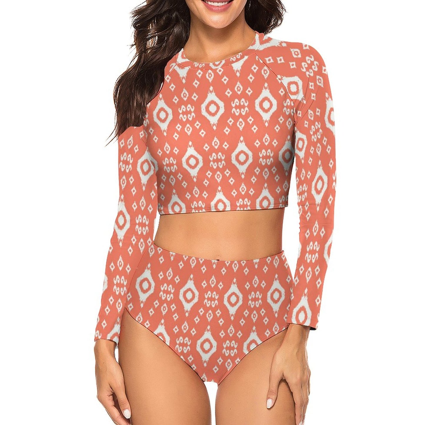 Bikini Maniche Lunghe Crop Top | Surf Style & Protezione UV