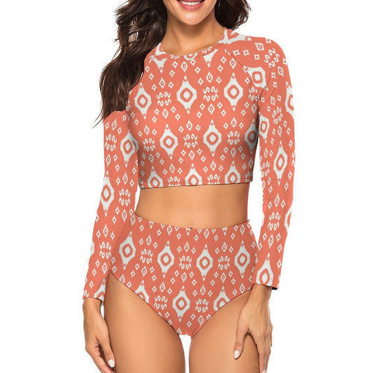 Bikini Maniche Lunghe Crop Top | Surf Style & Protezione UV