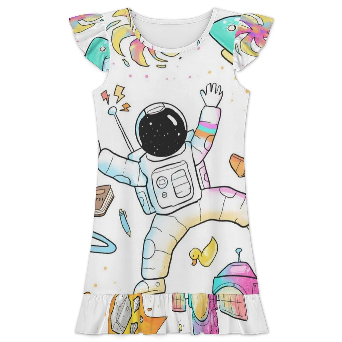 Camicia da Notte Bambina con Volant Personalizzabile