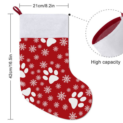 Calza di Natale Personalizzata Rossa con Foto | Stile Classico