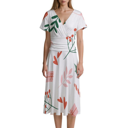 Abito Personalizzato Donna Scollo a V | Vestito in Seta di Latte con Foto