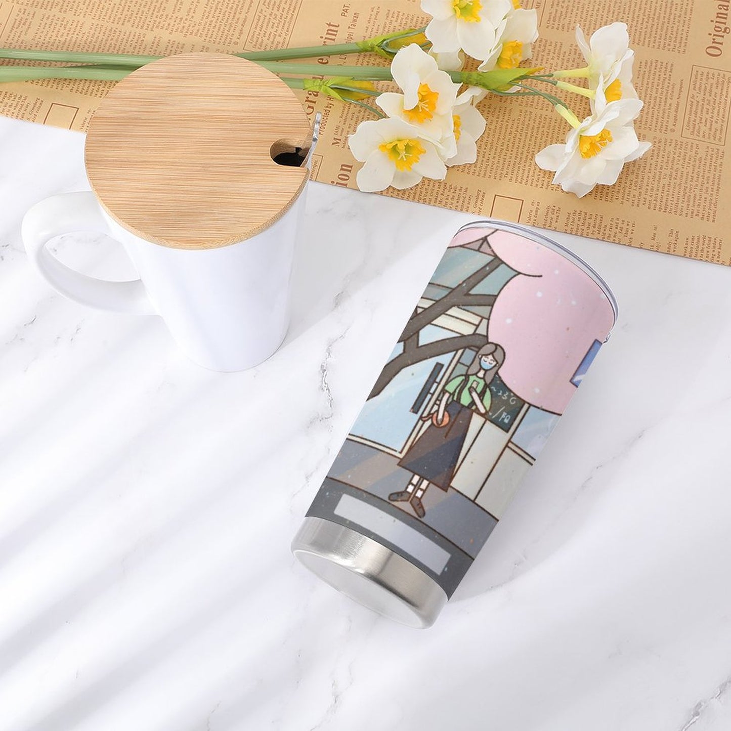 Tumbler Auto Personalizzato 600ml | Tazza Viaggio Full Print