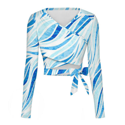 Maglia Donna con Fiocco a Manica Lunga Elasticizzata Personalizzabile