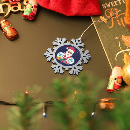 Fiocco di Neve in Metallo Personalizzato | Il Tuo Cimelio di Natale