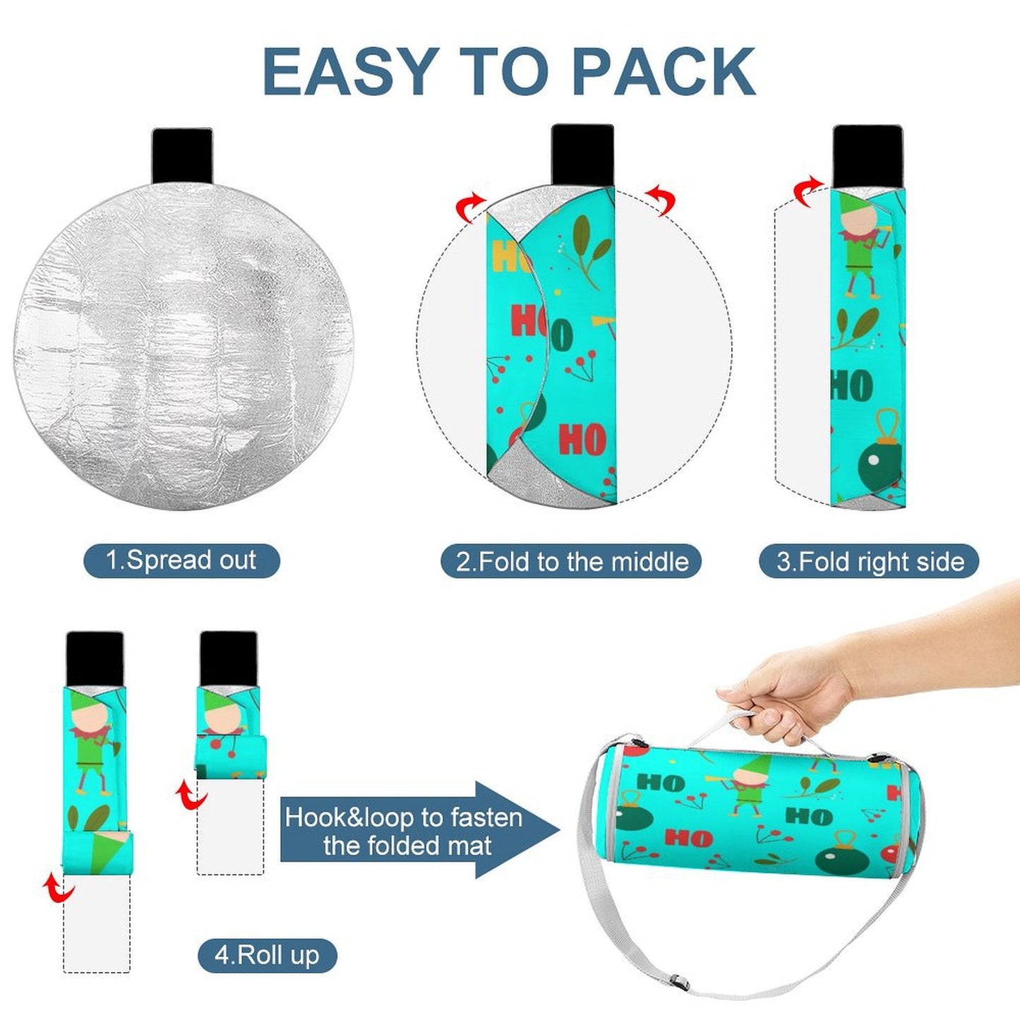 Tappeto da Picnic Rotondo Imbottito | La Tua Isola di Comfort Personalizzata