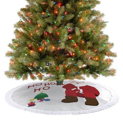 Tappeto Albero di Natale con Frange | Il Nido Morbido per i Tuoi Regali