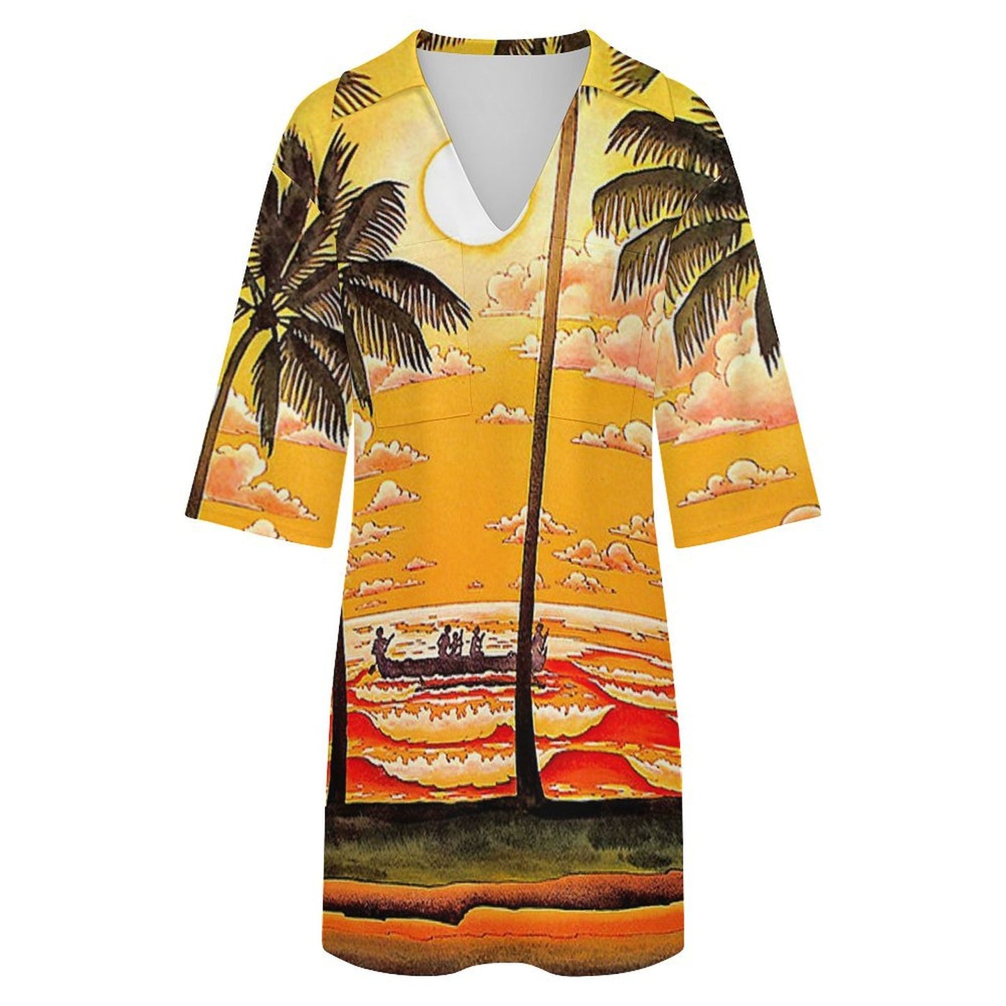 Abito Donna Scollo a V Personalizzabile | Vestito Elegante da Giorno
