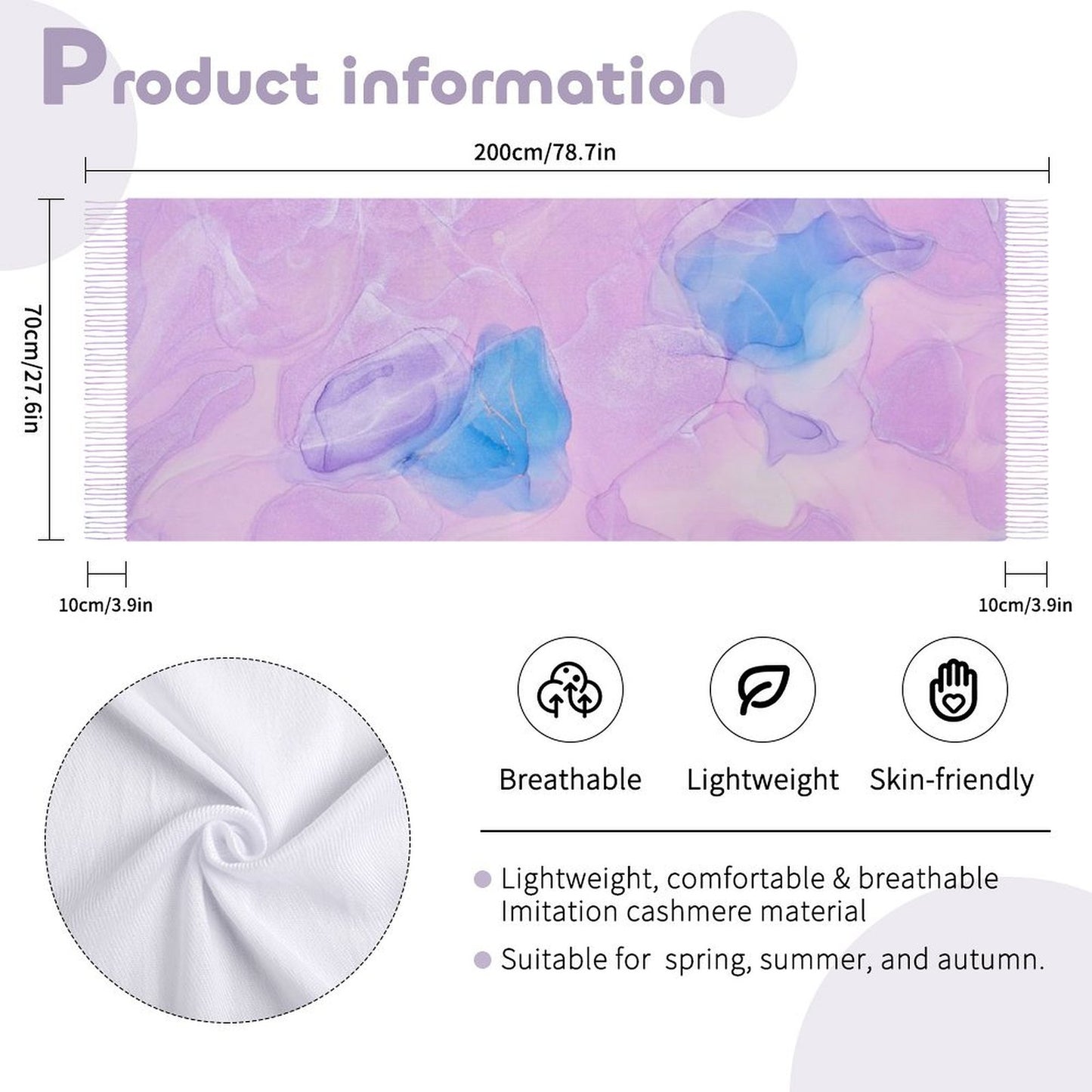 Sciarpa in Finto Cashmere Personalizzata | La Tua Opera d'Arte da Indossare