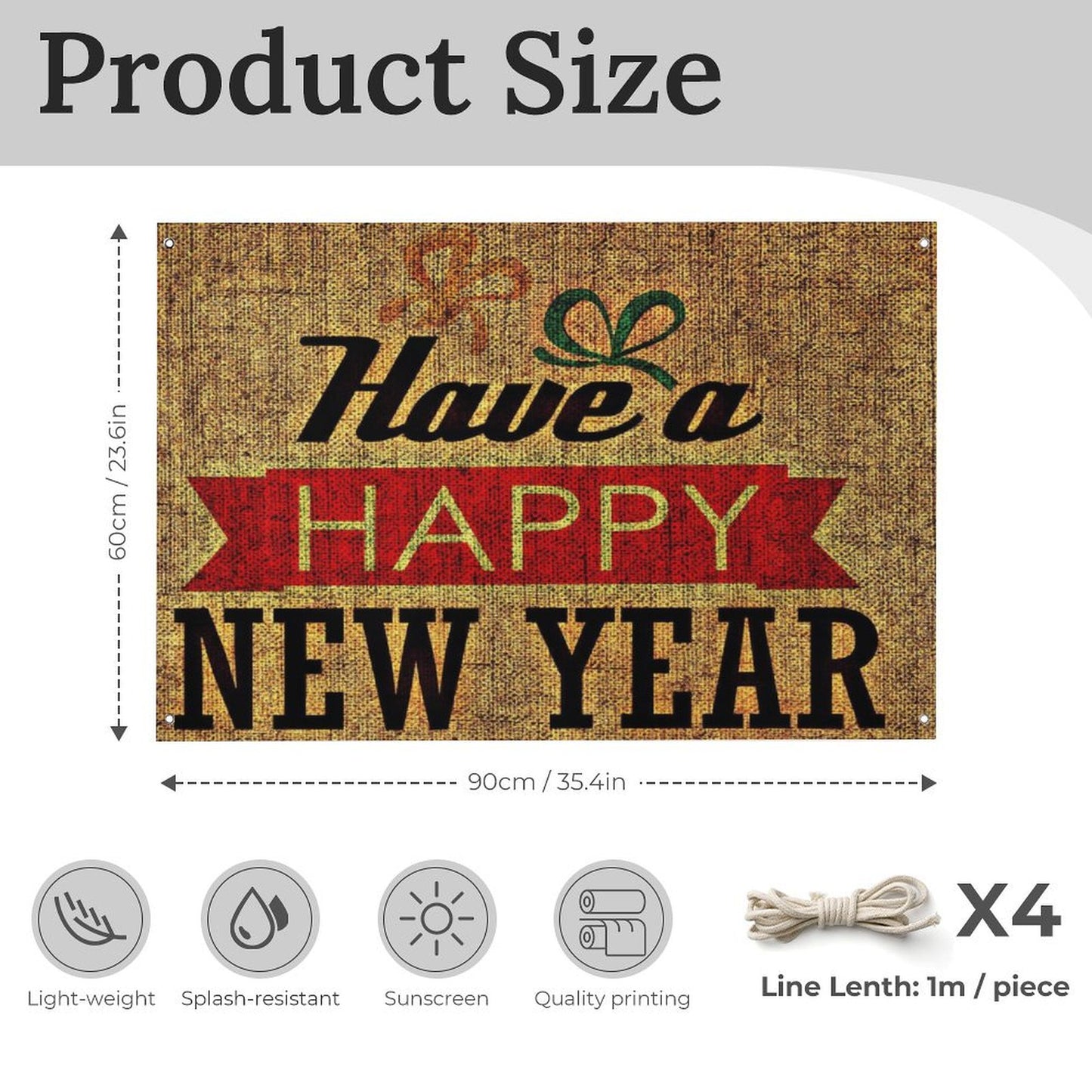 Striscione Personalizzato da Esterno con 4 Occhielli | Il Tuo Manifesto