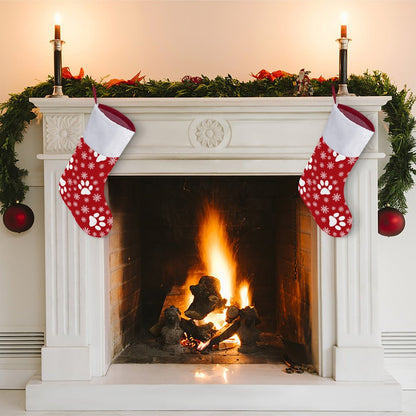 Calza di Natale Personalizzata Rossa con Foto | Stile Classico