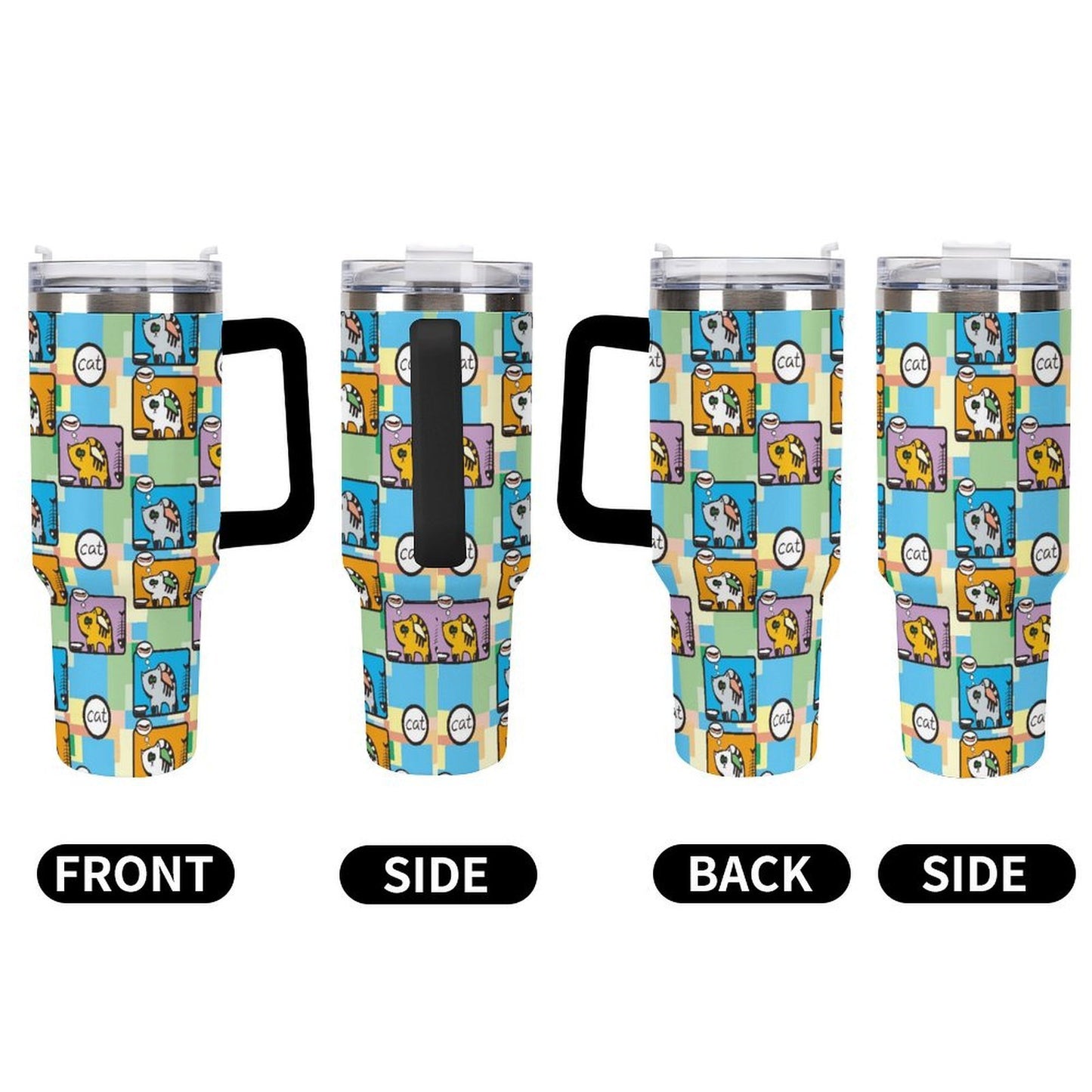 Tumbler Termico da 40 oz in Acciaio con Manico e Stampa Personalizzata