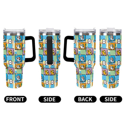 Tumbler Termico da 40 oz in Acciaio con Manico e Stampa Personalizzata