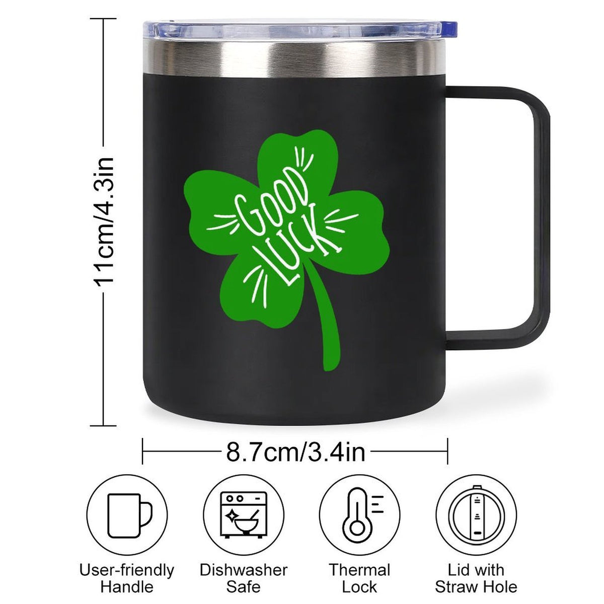 Tazza Termica Personalizzata in Acciaio Inox da 12 oz con Stampa su Misura