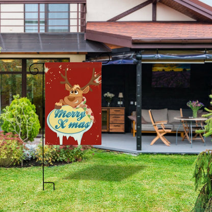 Bandiera da Giardino in Lino Personalizzata | Arazzo Rustico Bifacciale