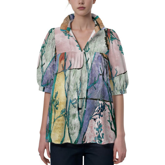 Top Donna Personalizzato Scollo a V | Maglia Elastica con la Tua Foto