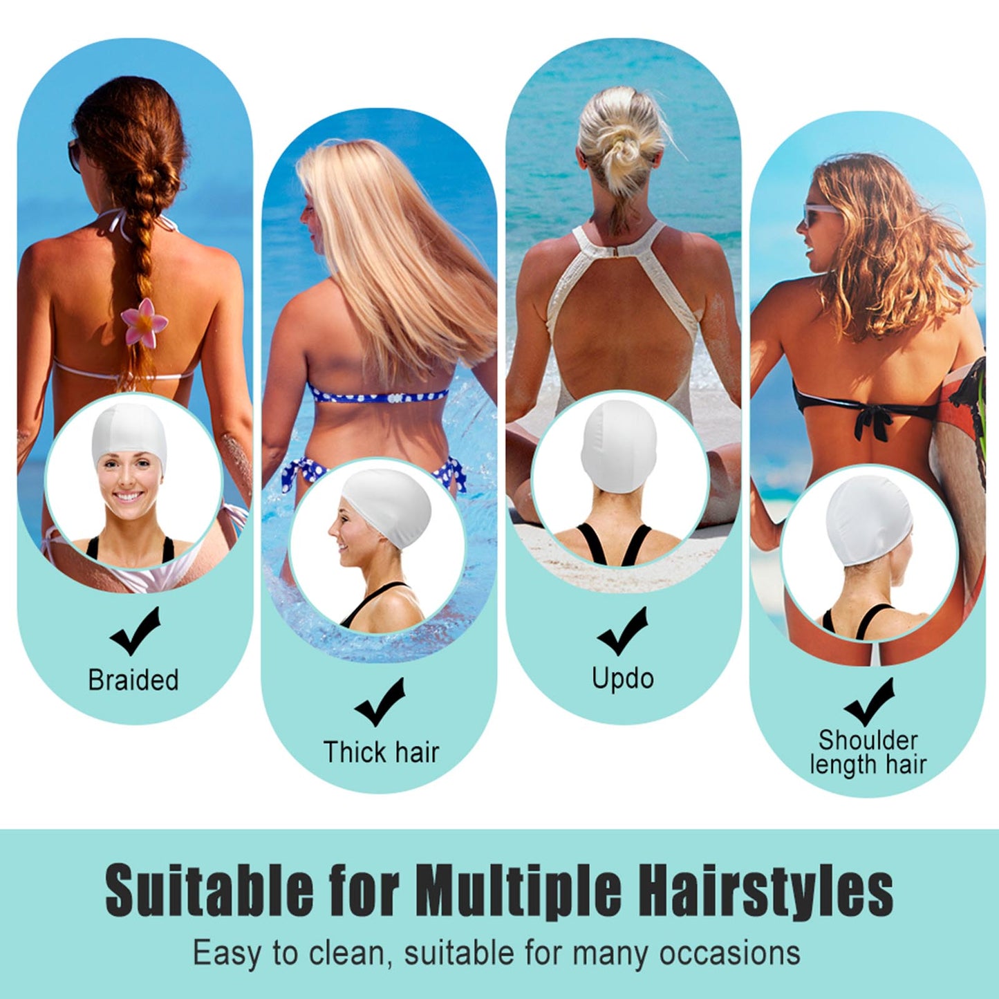 Cuffia Piscina Tessuto Personalizzata | Cuffia Nuoto Lycra Comfort