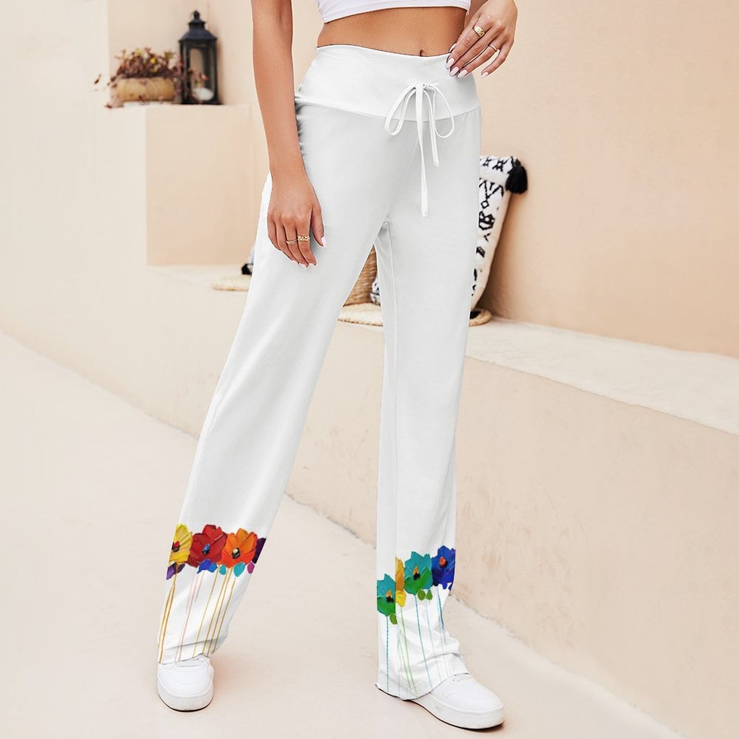 Pantaloni Yoga Dritti con Coulisse | Lounge Pants Donna Comodi