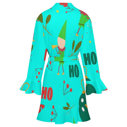Vestaglia Leggera Personalizzabile da Donna con Maniche a Volant