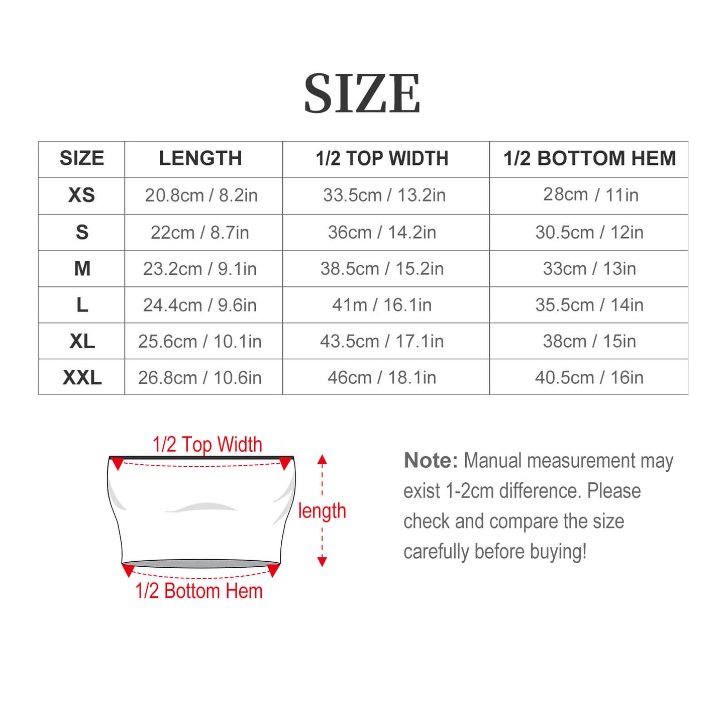 Top a Fascia Personalizzato | Crop Top Sicuro che Non Scivola