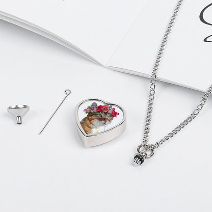 Collana Commemorativa Personalizzata con Foto per Animali | Ciondolo Urna