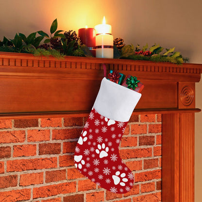 Calza di Natale Personalizzata Rossa con Foto | Stile Classico