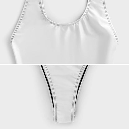 Costume Intero Donna Personalizzato | Stampa Unica | Tessuto Lucido Elegante