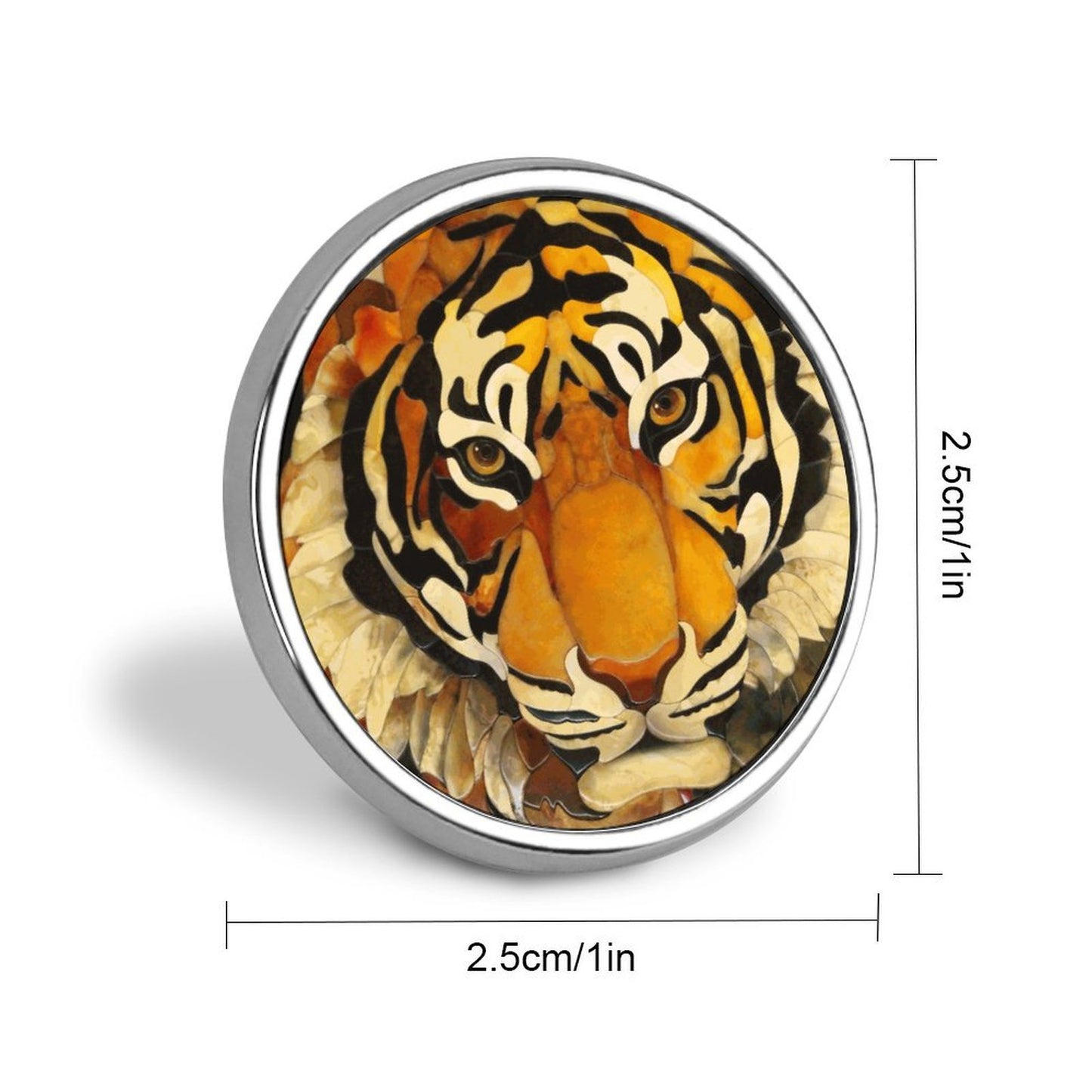 Spilla Tonda Personalizzata in Metallo | Pin Classica da Giacca e Zaino (2,5 cm)