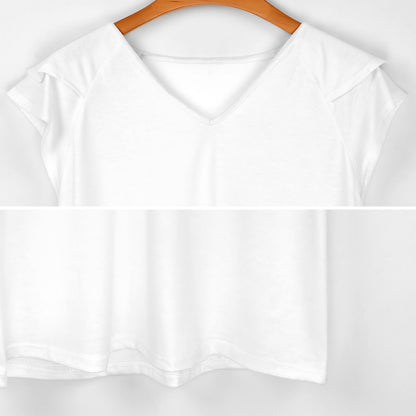 T-Shirt Donna Scollo V e Volant BUT | Personalizzata | Poliestere/Spandex