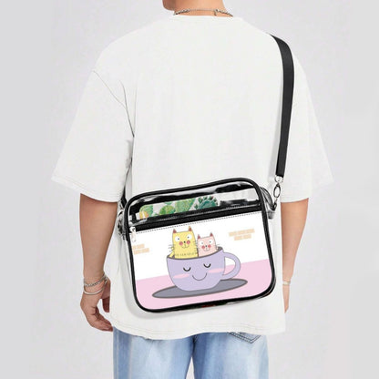 Borsa a Tracolla Trasparente in PVC Personalizzabile con Stampa UV