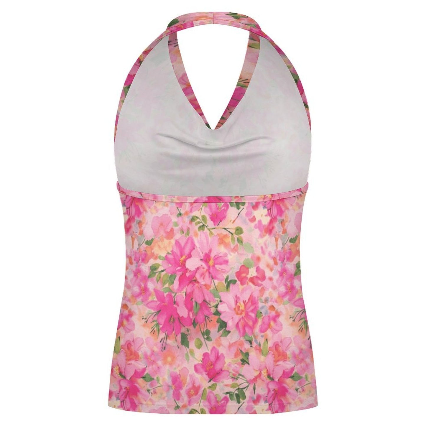 Top Halter Personalizzato da Donna | Maglia Smanicata con Scollo ad Anello