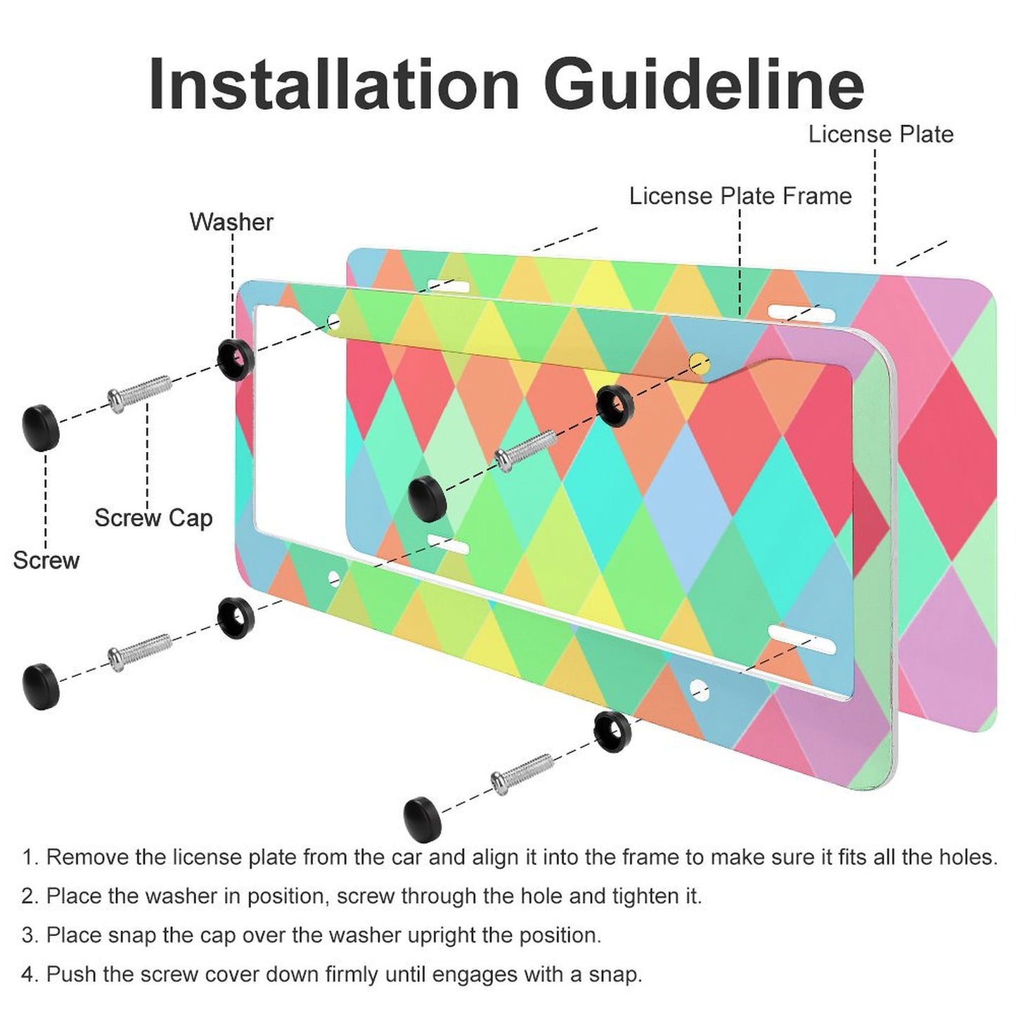 Portatarga Personalizzato con Foto e Scritta | Alluminio Anti-Ruggine