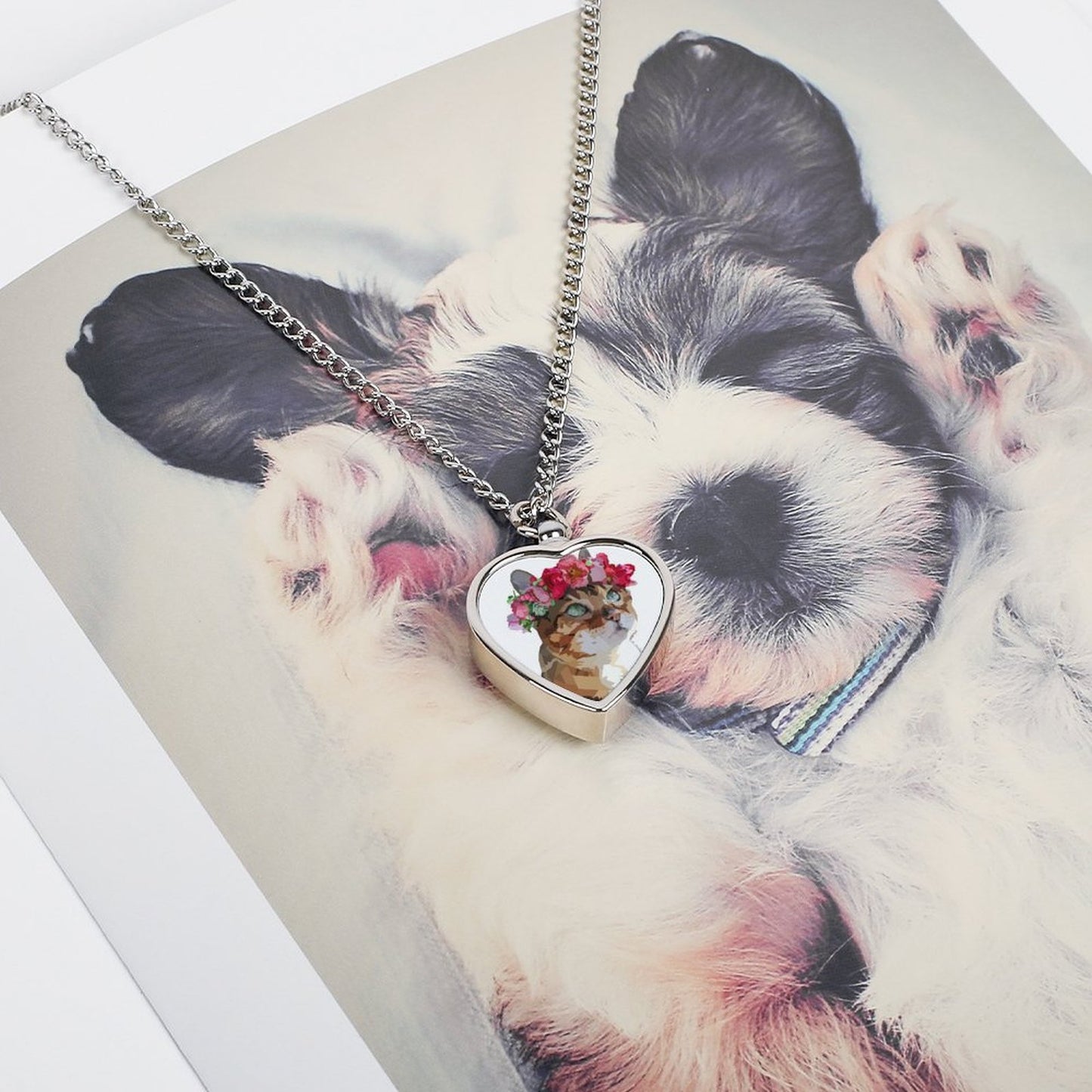 Collana Commemorativa Personalizzata con Foto per Animali | Ciondolo Urna