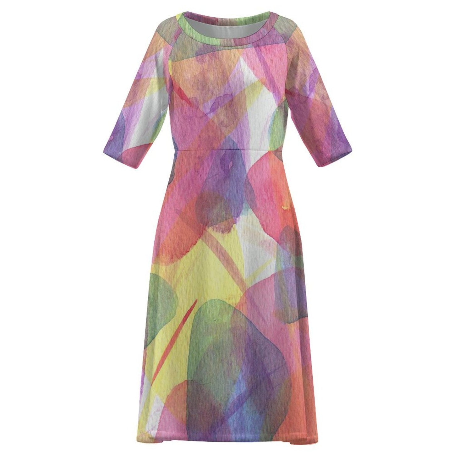 Vestito Lungo Donna Personalizzato | Abito Stampa Unica Tessuto Elastico