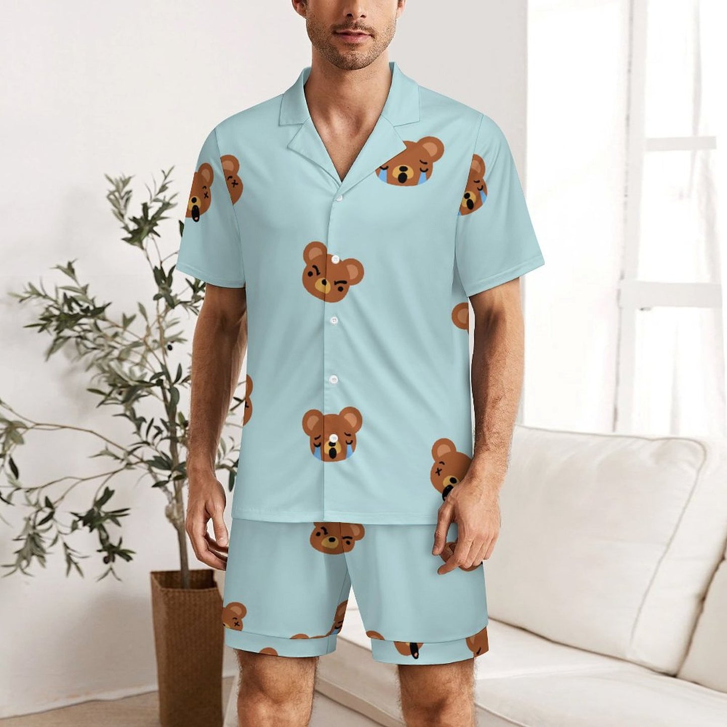 Pigiama Uomo Personalizzato Estivo | con Foto, Set Corto Morbido