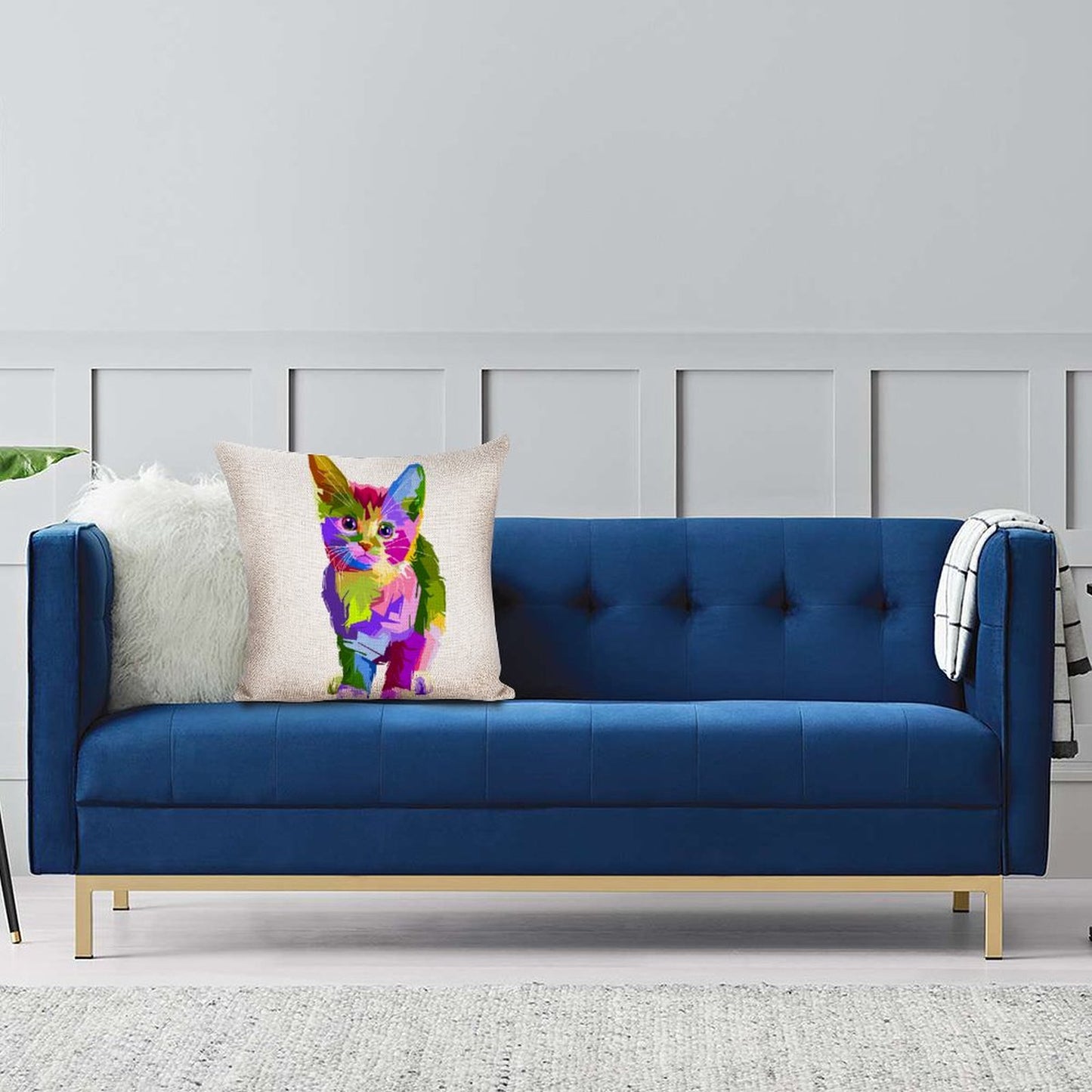 Fodera Cuscino Personalizzata Cotone e Lino | Texture Naturale Farmhouse | 45x45