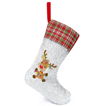 Calza di Natale con Paillettes Reversibili | Decorazione Magica Personalizzata