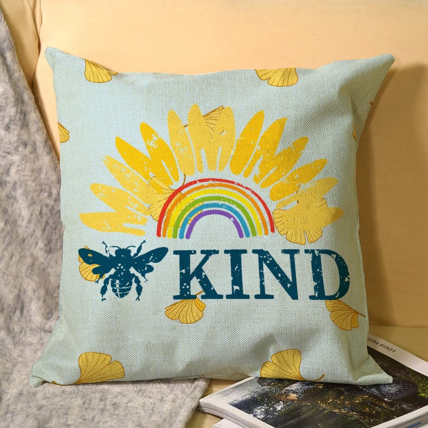 Federa Cuscino Lino 45x45 Personalizzata | Stile Farmhouse Rustico