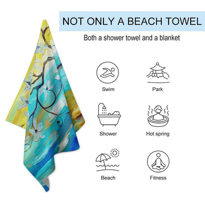 Telo Mare Adulto Personalizzato 130x80cm | Microfibra Assorbente | Stampa Unica