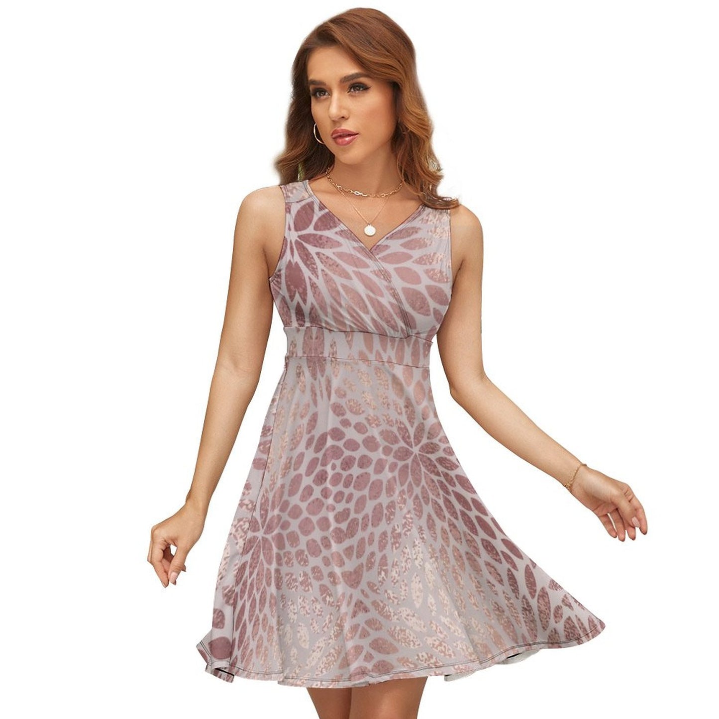 Abito Donna Milk Silk Personalizzato | Scollo a V e Coppe Integrate | Tessuto Premium