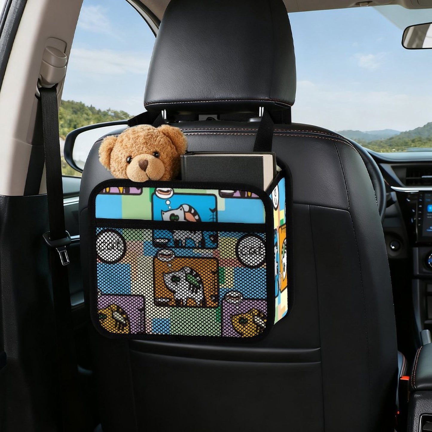 Organizer Sedile Auto Personalizzato | Portaoggetti in Ecopelle PU