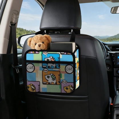 Organizer Sedile Auto Personalizzato | Portaoggetti in Ecopelle PU