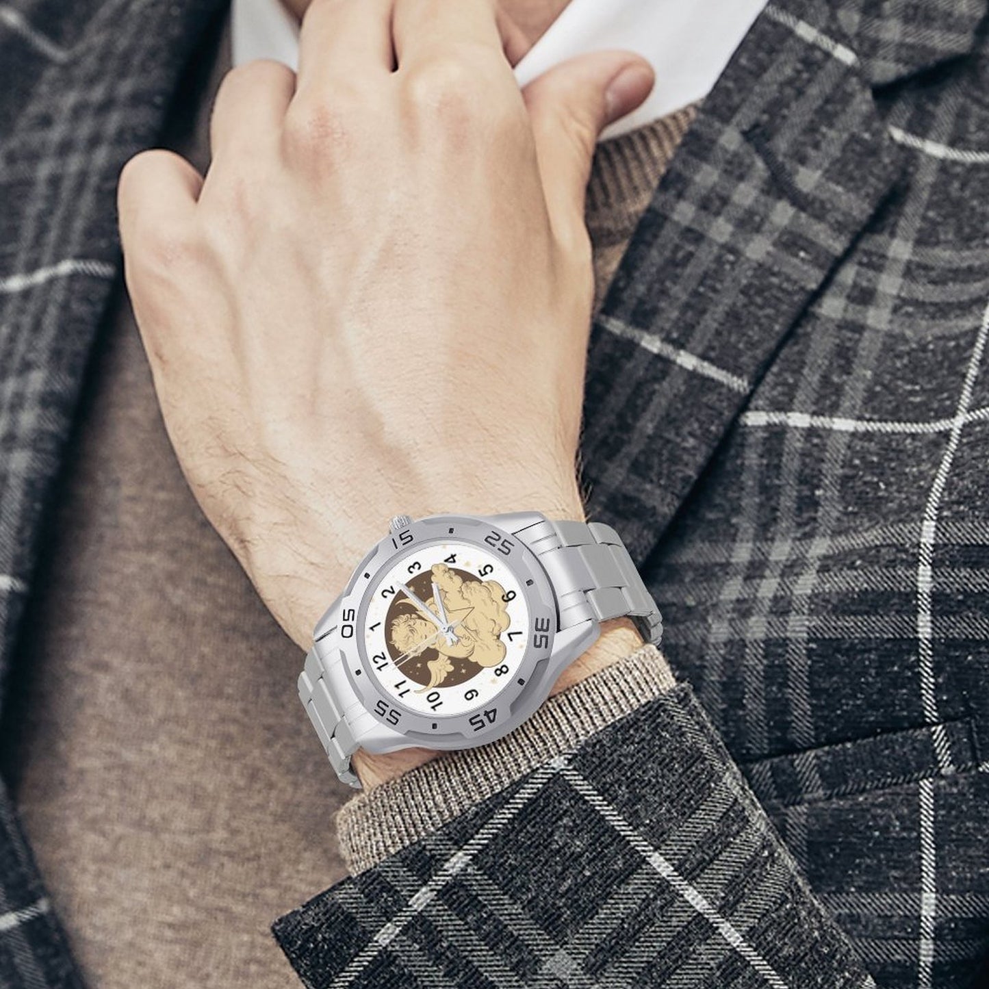 Orologio Business Personalizzato con Bracciale in Acciaio e Chiusura a Farfalla
