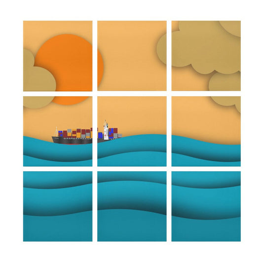 Quadro Componibile 9 Pannelli da Foto | La Tua Arte, un'Esplosione Visiva