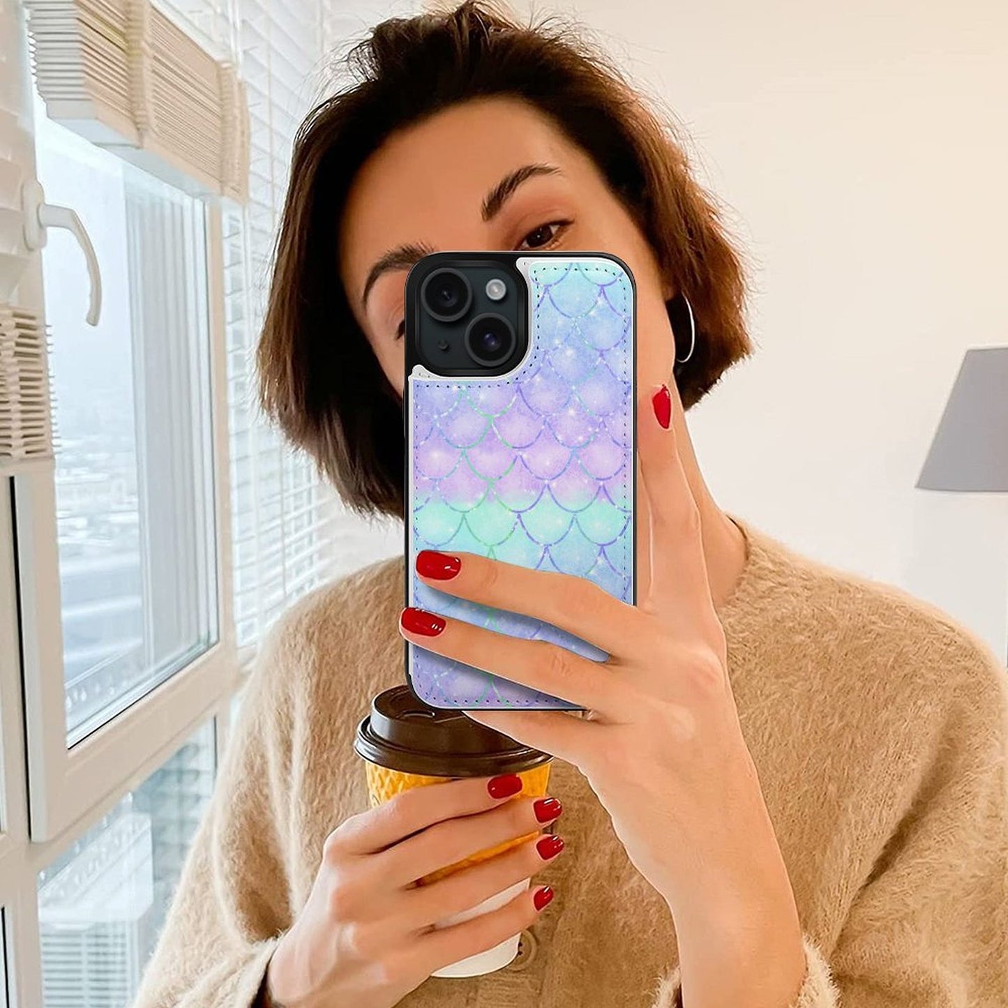 Cover a Portafoglio iPhone 15 Personalizzata | Protezione Totale & Porta Carte