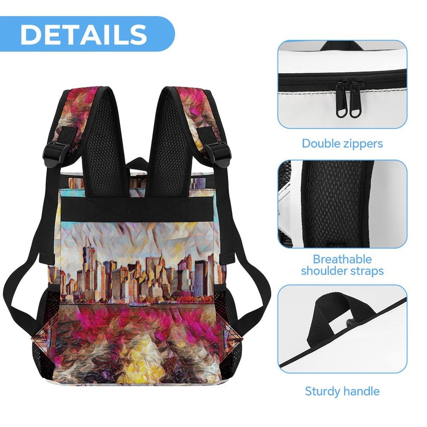 Zaino Termico Personalizzato in Poliestere con Stampa Full-Panel e Tasca Isolante